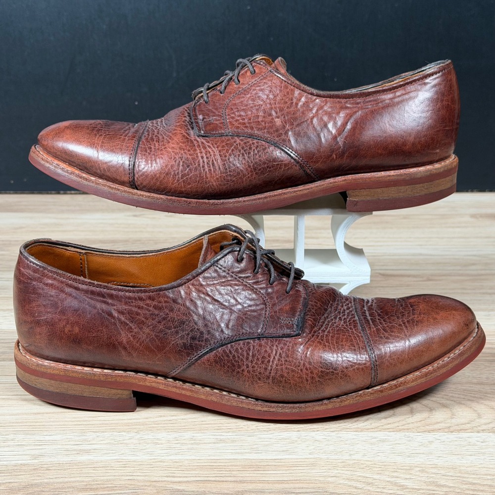 Allen Edmonds Shoes Mens Size 9 D Brown Oak Street Leather Cap Toe Derby 4030